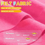 Pink Carnation 36" X 36" Felt Fabric Sheet - Image 2