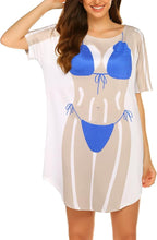 Ekouaer Women's Bikini Shirt Cover Up Short Sleeve Cute Bikini Print Cover-Up by EKOUAER