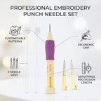 Punch Needle Embroidery Set Embroidery Needle Punch - Image 7