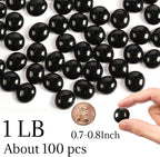 1lb Black Glass Marbles for Vase, Decorative Pebbles for Vase Fillers, Fish Tank - Image 2