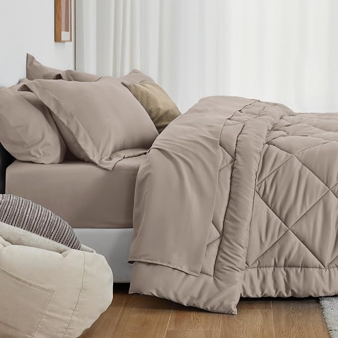 Love's cabin Twin Comforter Set Burlwood, 5 Pieces Twin Bed in a Bag, All - Image 3