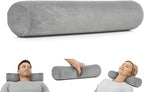 AllSett Health Firm Cervical Neck Roll Memory Foam Pillow, Bolster Pillow by AllSettHealth