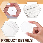 Neworkg 600 PCS Hexagon Piecing Paper Templates, 1.25" White Paper templates - Image 3