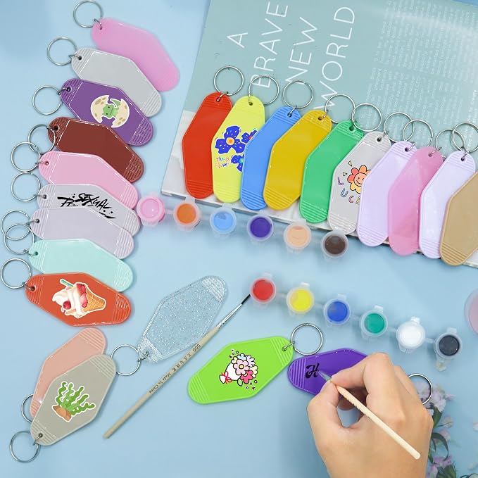 LOTMER 20/30/40/80 PCS Hotel Keychain Blank - Image 6
