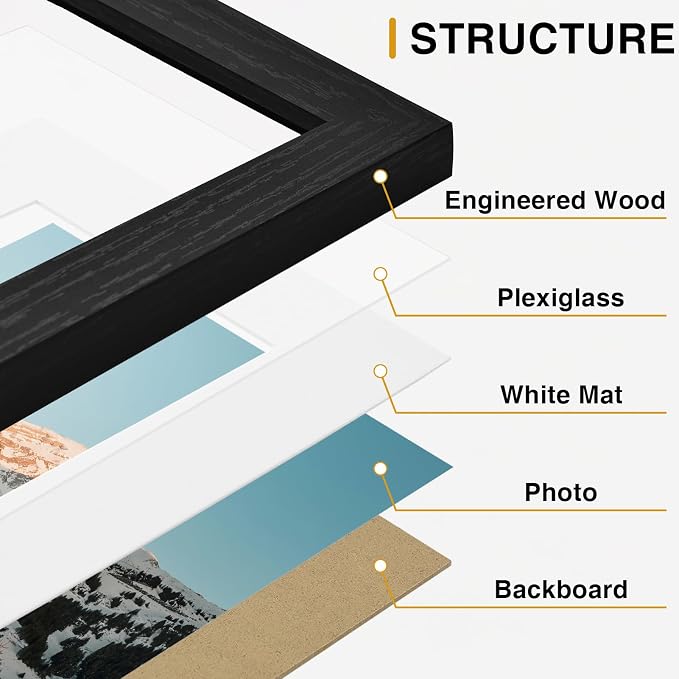 Vittanly 10 Pack Picture Frames Collage Wall Decor, Gallery Wall Frame Set - Image 5