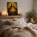 Sacred Heart of Jesus Canvas Wall Art Divine Mercy Painting picture Wall Decor - Image 4