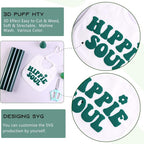 Tintnut Evergreen Puff Heat Transfer Vinyl Roll, easy cut & weed, stretch - Image 5
