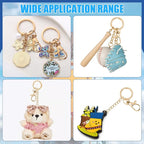 Glarks 125pcs Golden Keychain Making Kit, Keychain Craft Supplies Including Key - Image 5