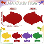 Ireer 48 Pcs Large Foam Fish Cutouts 6 Inch Colorful Fish Shapes Classroom - Image 2