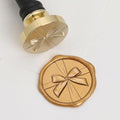 UNIQOOO 3D Relief Wax Seal Stamp, Ribbon Bow Brass Head by UNIQOOO