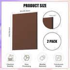 Lesnlok Brown Acrylic Sheets 1/8 inch Thick 3mm 2 Pack 8 x 10 Clear Plexiglass - Image 2