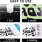 Glitter HTV Heat Transfer Vinyl, Sparkle HTV Compatible - Image 3