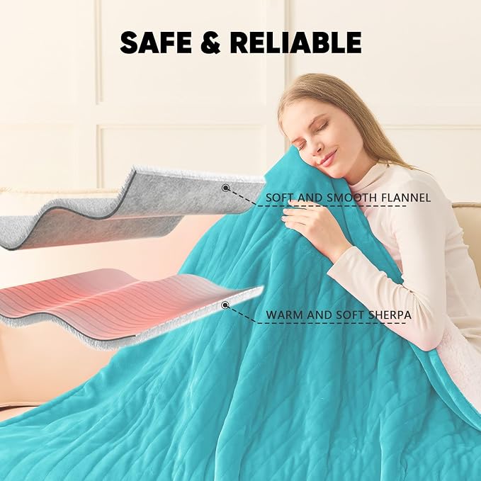 greenoak Heated Blanket Electric Twin 62"X84", Heating Blanket - Image 6