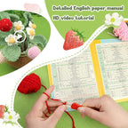 kgxulr Crochet Kit for Beginners, Strawberry Crochet Kit Beginner Crochet - Image 3