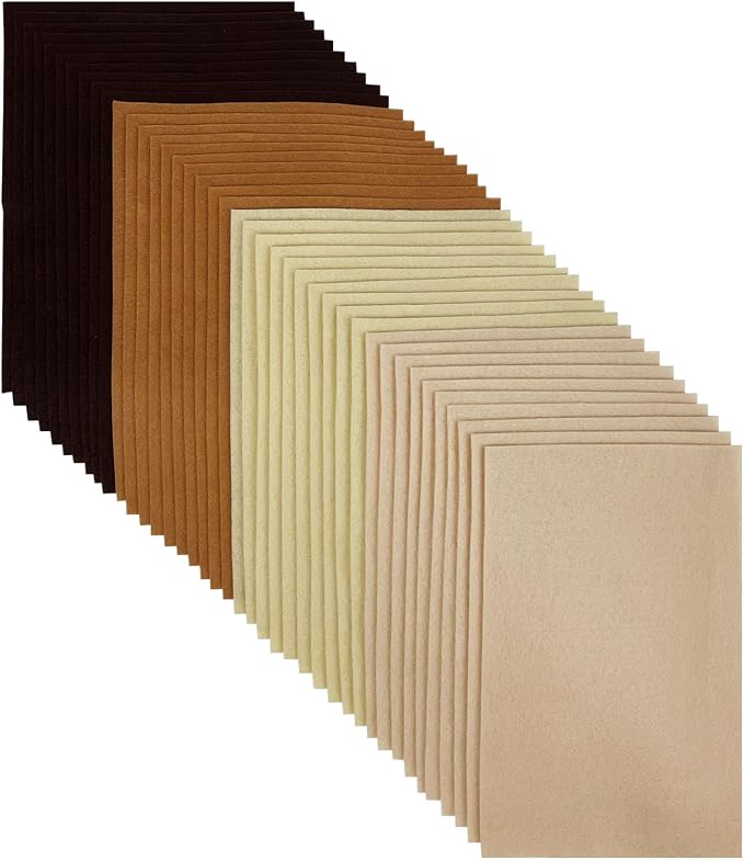 Soft Felt Sheets, 8x12 inches Assorted Craft Felt Fabric, 1.4mm Thick Felt by Jtnohx