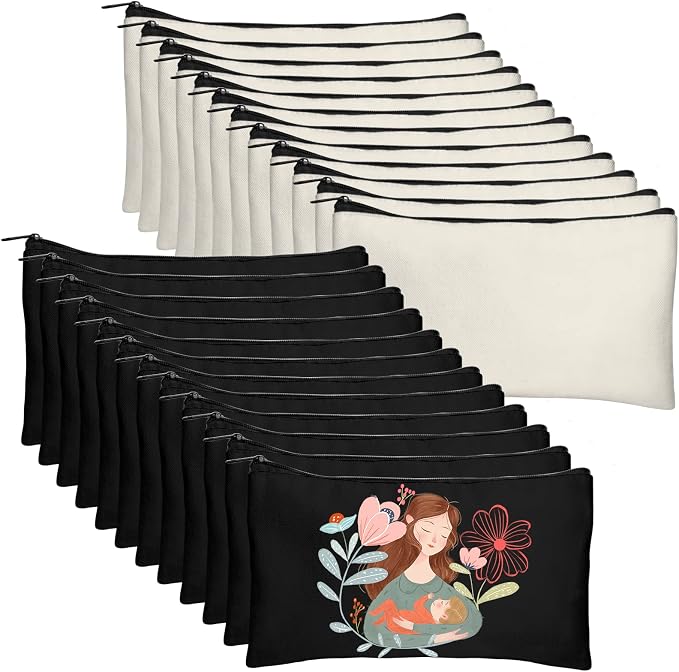 Legigo Blank Canvas Bag Zipper Pouch Makeup Bags Bulk by Legigo