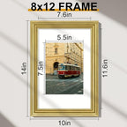 Vittanly 8x12 Picture Frames Set of 2, Ornate Vintage Photo Frame - Image 2