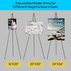 MEEDEN Easel Stand for Painting and Display: 63" Art Metal Easel Sign Stand - Image 4