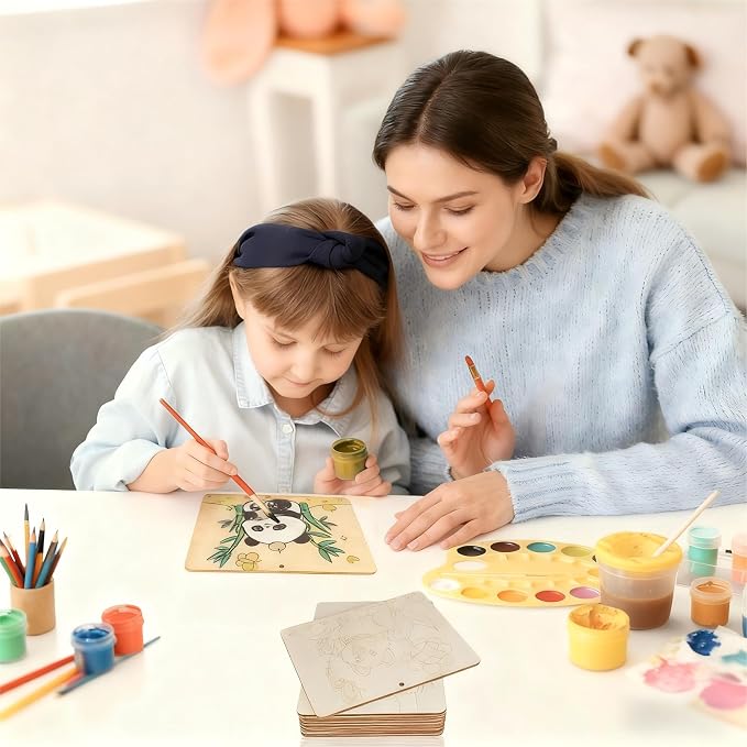 10PCS Wooden Crafts to Paint - Image 7