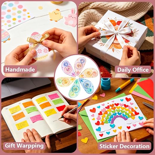 XUXU Colorful Scrapbooking Tape Glue Tape Adhesive Dots Tape Double Sided Tape - Image 7