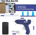 Halobios Hot Glue Gun with Preheating, 20 Glue Sticks, Full Size - Image 3