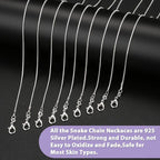 PAXCOO 25 Pack Chains for Jewelry Making, Necklace Chains Bulk Silver Plated - Image 3