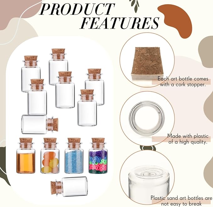 Bokon 50 Packs Mini Plastic Bottles - Image 3