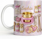 Personalized Nail Tech Mug for Women, Custom Name Coffee Cup for Manicurist by ALMAGEMSUS