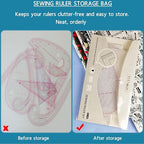 Fashion Clear Metric Sewing Ruler Set, French Curve Pattern Making Ruler Kit - Image 2