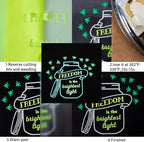 FUNKAKA Glow in The Dark Heat Transfer Vinyl Bundle, 9 Pack 12" x 10" Sheets - Image 4