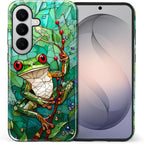 for Samsung Galaxy S26+ Case, Frog Stained Glass Pattern Glossy 2 in 1 by Teonvpu