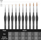 10Pcs Micro Paint Brushes Set - Image 4
