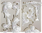 Baroque Style Ornament Curlicues Silicone Molds 3-Count Cherub Birdbath - Image 2