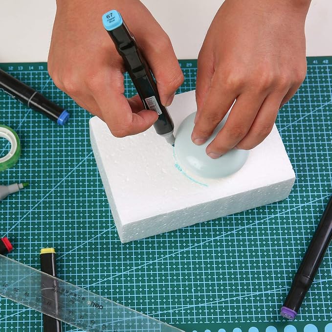 Crafare 8 Pack Craft Foam Blocks 6X4X2in Polystyrene Brick Rectangle - Image 4