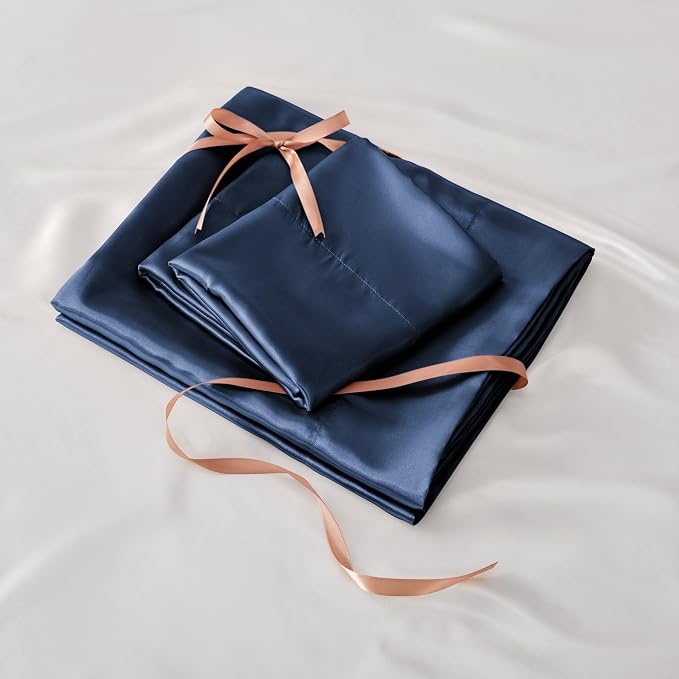 BEDELITE Satin Fitted Sheet and Pillowcase Set, Luxury Soft Similar to Silk - Image 6