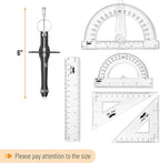Mr. Pen- Geometry Set, 6 Inch Swing Arm Protractor, Divider | Set Squares - Image 4
