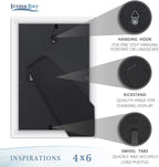 Icona Bay 4x6 Picture Frames, 6 Pack, Contemporary, Inspirations | These Icona - Image 8