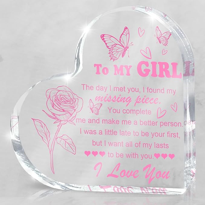 Love Heart Shaped Acrylic for Women, Anniversary Valentine's Day Gift, Couple by MUZRUYOU