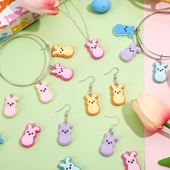 Augshy 64 Pcs Bunny Resin Charms, Easter Charm - Image 4