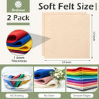 Nude Tones Soft Felt Sheets for Crafts, 1.6mm Thick, Handmade Crafts, DIY - Image 3