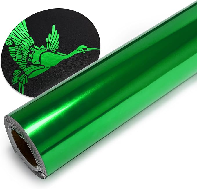 Green Metallic Heat Transfer Vinyl Roll by WRTUUED