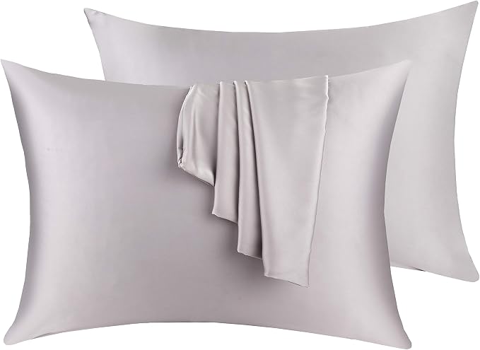 100% Silk Pillow Cases 2 Pack, Mulberry Silk Pillowcase by Victivic