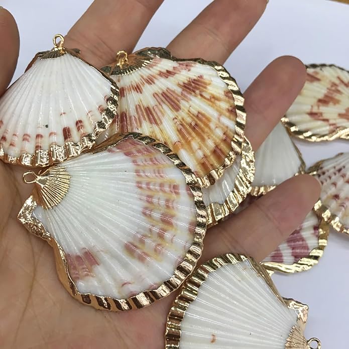 20pcs Natural Shell Pendants Charms Necklace Trendy Pendant - Image 2