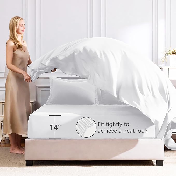CozyLux King Size Comforter Set White - Image 5