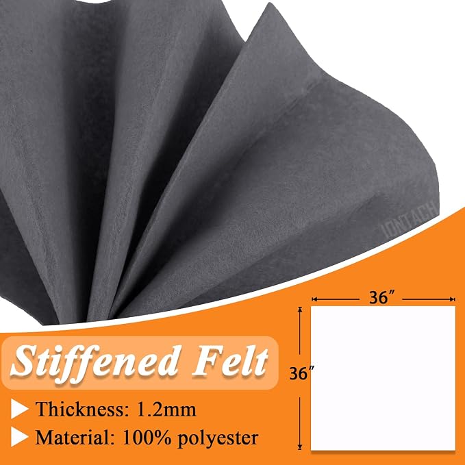 IONTACH 36" X 36" Stiff Felt Fabric 1.2mm Thick | Felt Sheet - Image 3