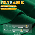 Emerald Green 36" X 36" Felt Fabric Sheet - Image 2