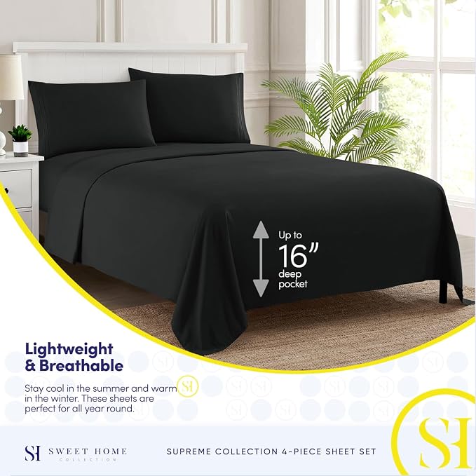 Twin XL Sheets - Breathable Luxury Sheets - 1800 Supreme Collection Extra Soft - Image 3