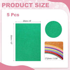 MECCANIXITY 5 Sheets Dark Green Shiny Foam Sheets, 8 Inch x 12 Inch Sparkle EVA - Image 2