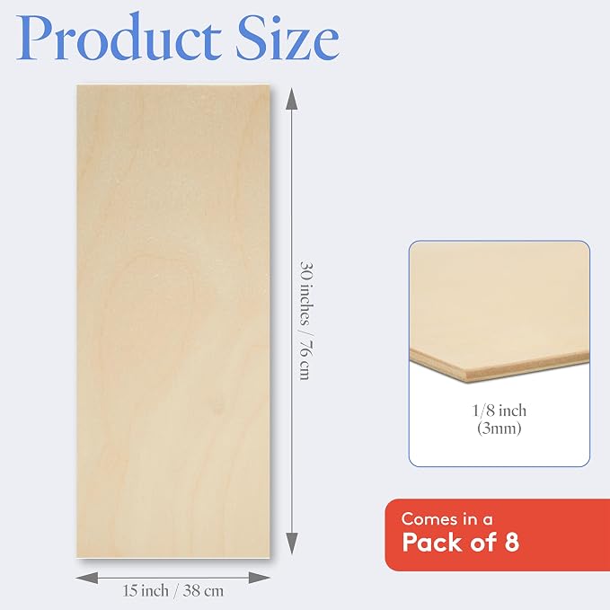 Baltic Birch Plywood 3 mm, 1/8 Inch Craft Wood, B/BB Grade, Stronger Than - Image 2
