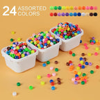Simetufy 1200 Pcs Pony Beads for Bracelet Making - Image 3